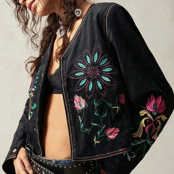 Black Casual Women's Knitted Lantern Long Sleeve Loose Regular Cardigan - Picture 3 of 9